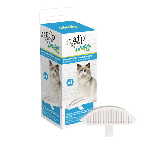 Filter für AFP Trinkbrunnen, AFP Lifestyle 4 Pets Wireless Fountain Ersatzfilter, 3 Stk